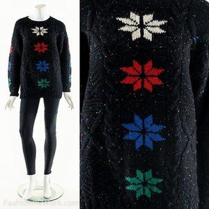Nordic Chirstmas Snowflake Wool Sweater